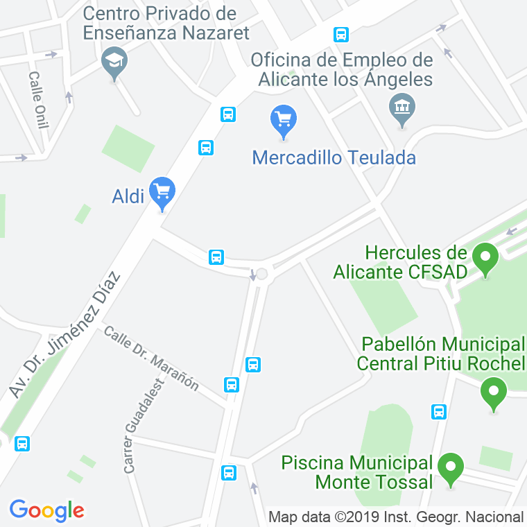 Código Postal calle Campo De Mirra en Alacant/Alicante