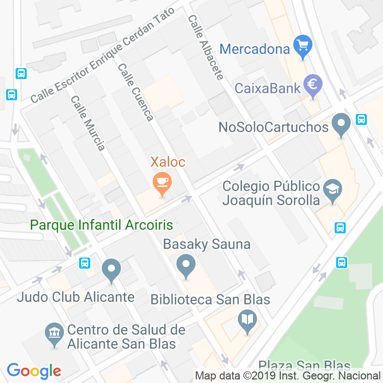 Código Postal calle Cuenca en Alacant/Alicante