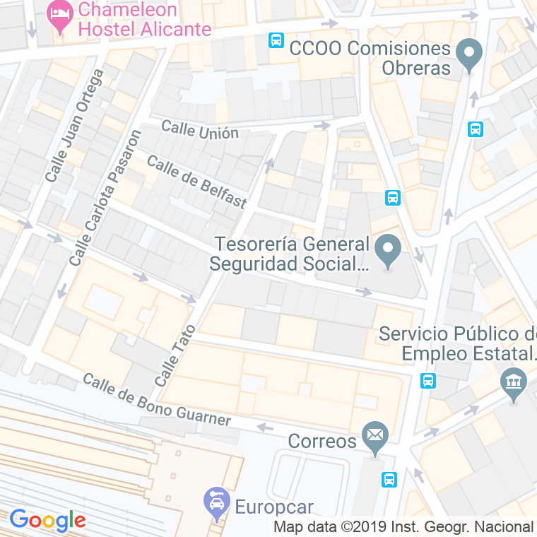 Código Postal calle Enriqueta Ortega en Alacant/Alicante