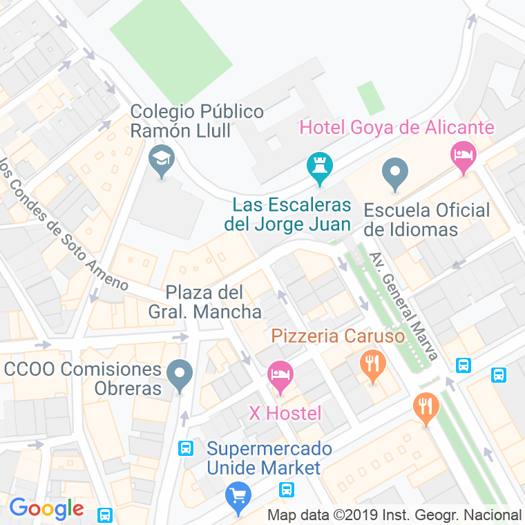 Código Postal calle Jaime Maria Buch en Alacant/Alicante