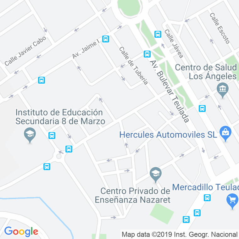 Código Postal calle Nucia, La en Alacant/Alicante