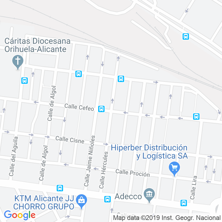 Código Postal calle Hercules en Alacant/Alicante