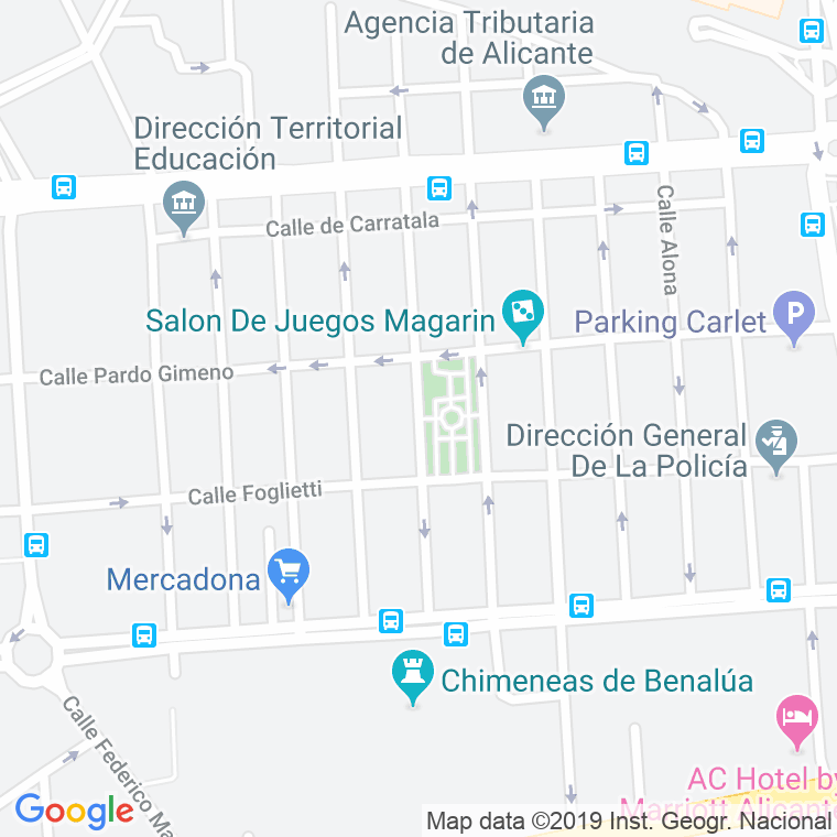Código Postal calle Arquitecto Guardiola   (Impares Del 1 Al 39)  (Pares Del 2 Al 46) en Alacant/Alicante
