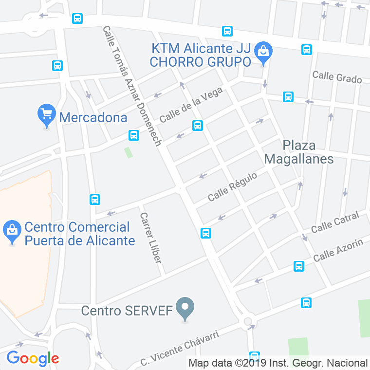 Código Postal calle Castor en Alacant/Alicante