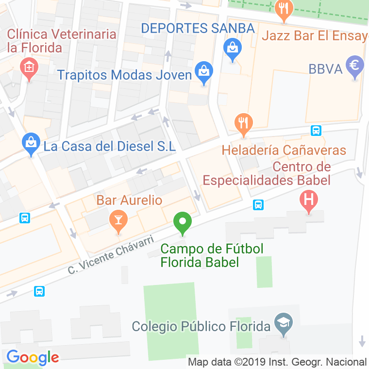 Código Postal calle Centauro en Alacant/Alicante