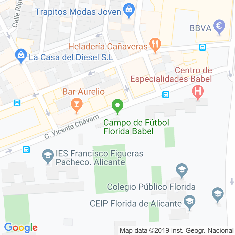Código Postal calle Florida-babel, plaza en Alacant/Alicante