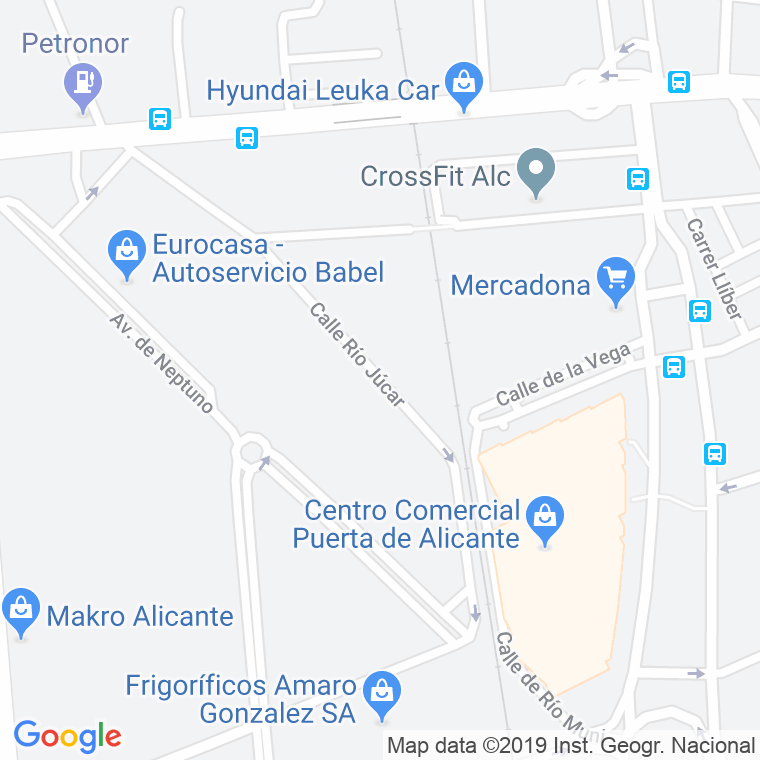 Código Postal calle Rio Jucar en Alacant/Alicante