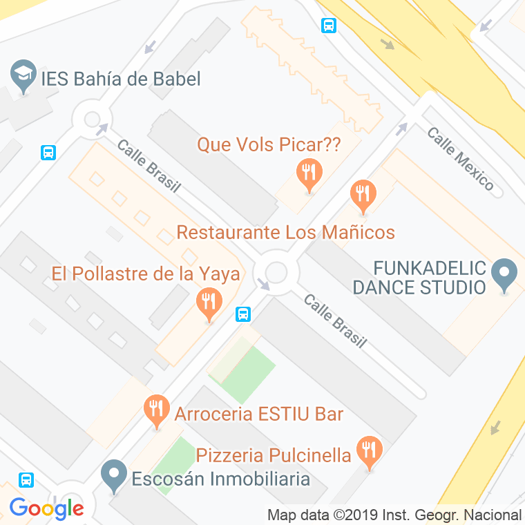 Código Postal calle Brasil en Alacant/Alicante