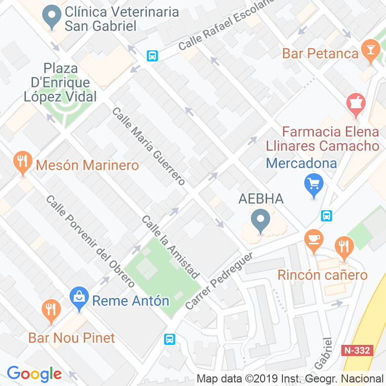Código Postal calle Buenavista en Alacant/Alicante