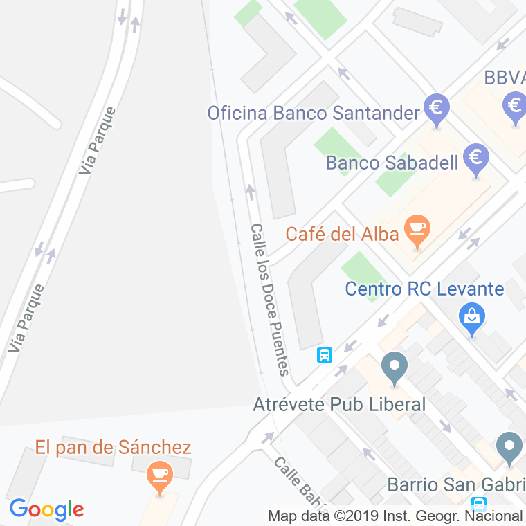 Código Postal calle Doce Puentes, De Los / Dotze Ponts, Els en Alacant/Alicante