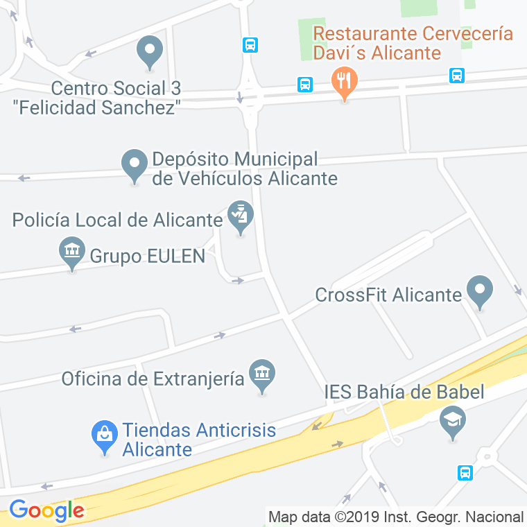 Código Postal calle Don Julian Besteiro, avenida en Alacant/Alicante