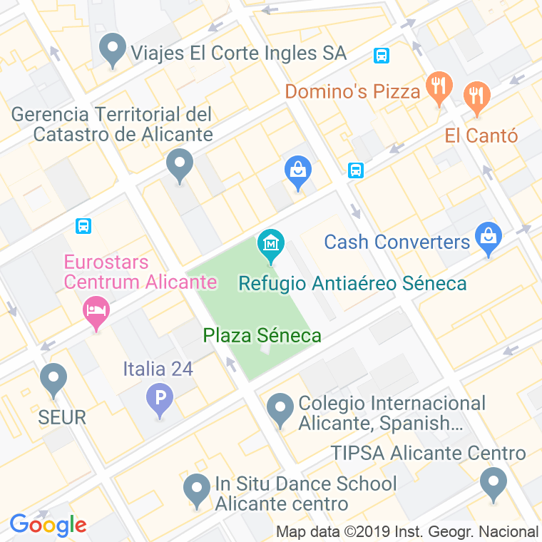 Código Postal calle Refugio, El, plaza en Alacant/Alicante
