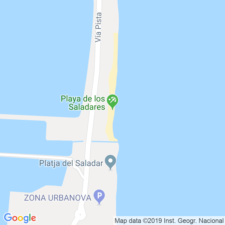 Código Postal calle Saladar, playa en Alacant/Alicante