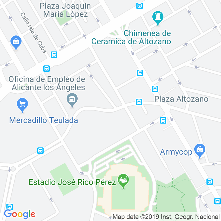Código Postal calle Ceres en Alacant/Alicante