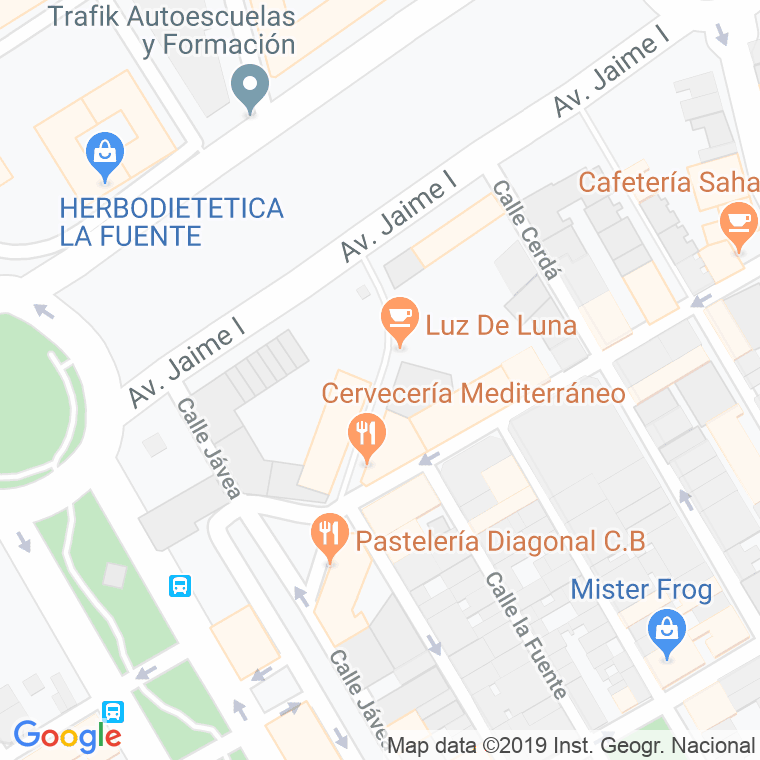 Código Postal calle Olleria en Alacant/Alicante