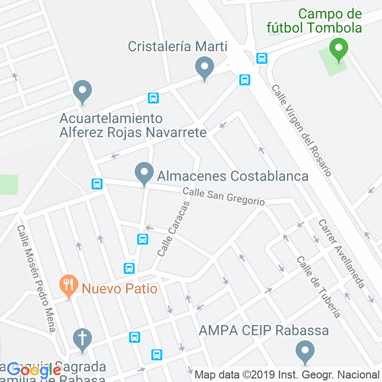 Código Postal calle San Gregorio en Alacant/Alicante