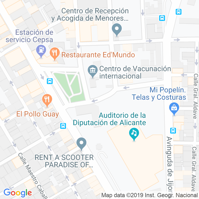 Código Postal calle Campoamor, paseo en Alacant/Alicante