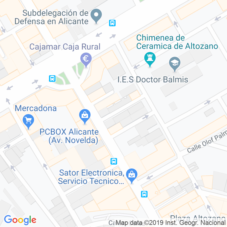 Código Postal calle Eduardo Torroja, pasaje en Alacant/Alicante
