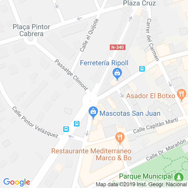 Código Postal calle Estepars, Dels, avinguda en Alacant/Alicante