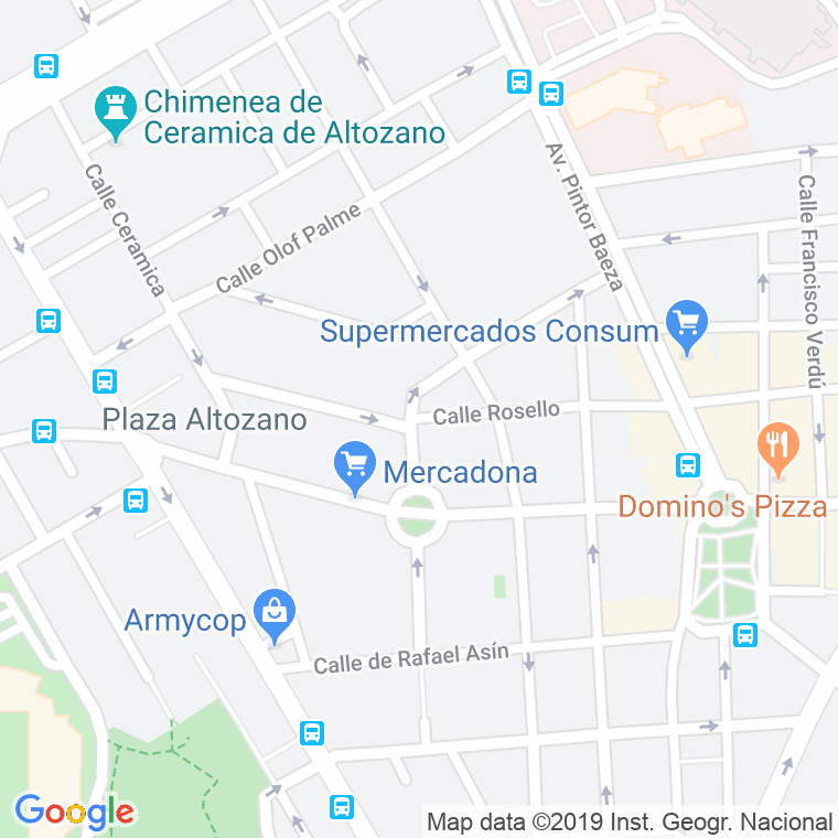 Código Postal calle Rosello en Alacant/Alicante