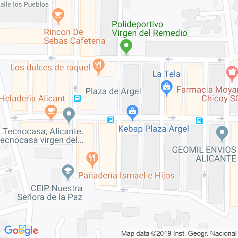 Código Postal calle Escenografo Bernardo Carratala en Alacant/Alicante