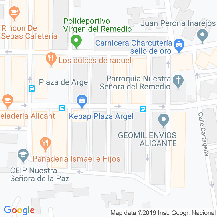Código Postal calle Pintor Perez Pizarro en Alacant/Alicante