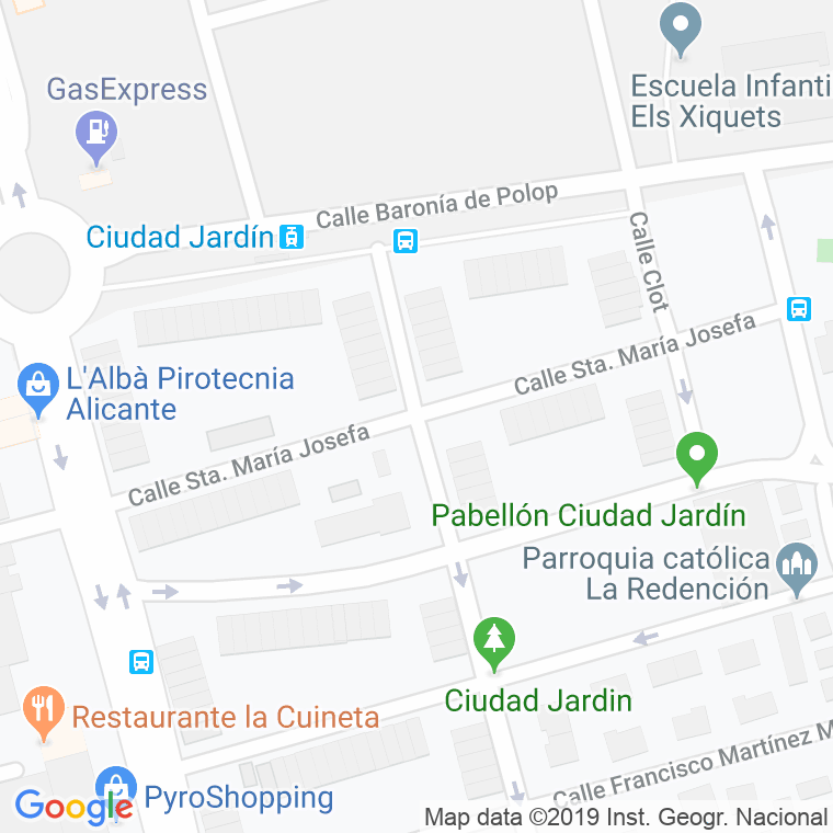 Código Postal calle Santa Maria Josefa, De en Alacant/Alicante