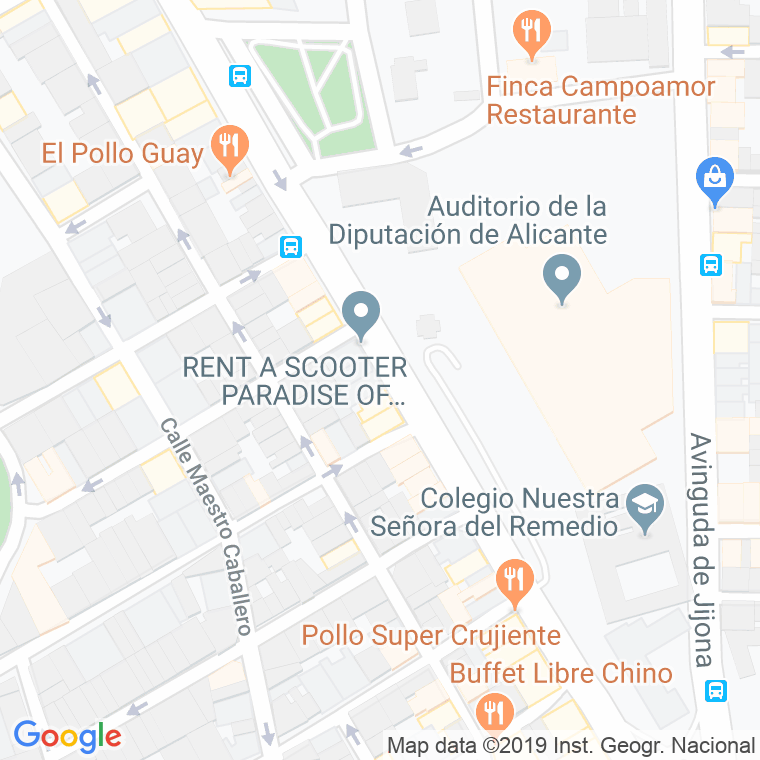 Código Postal calle Romeu Palazuelo en Alacant/Alicante