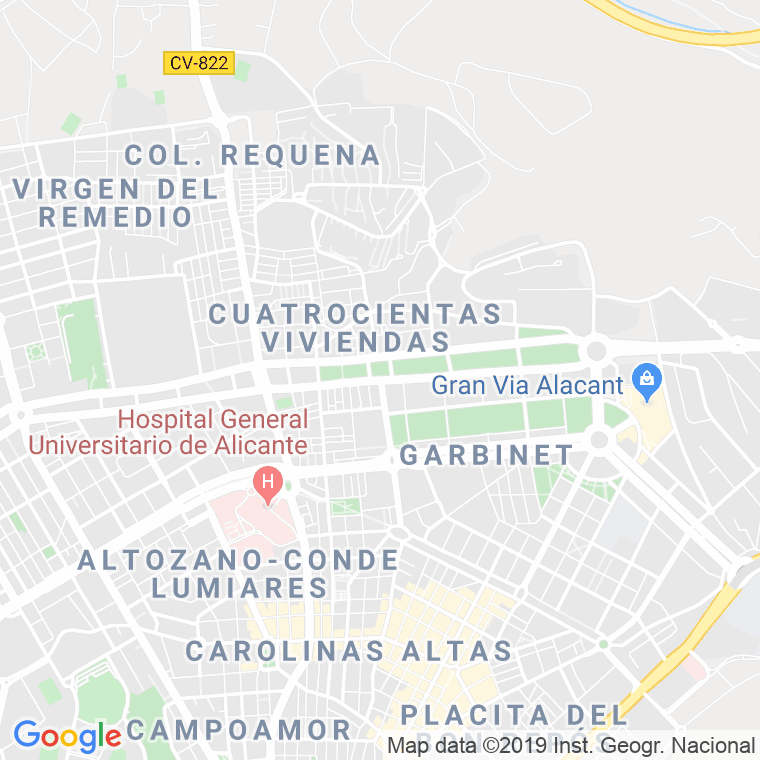 Código Postal calle Alonso Cano   (Impares Del 15 Al Final) en Alacant/Alicante