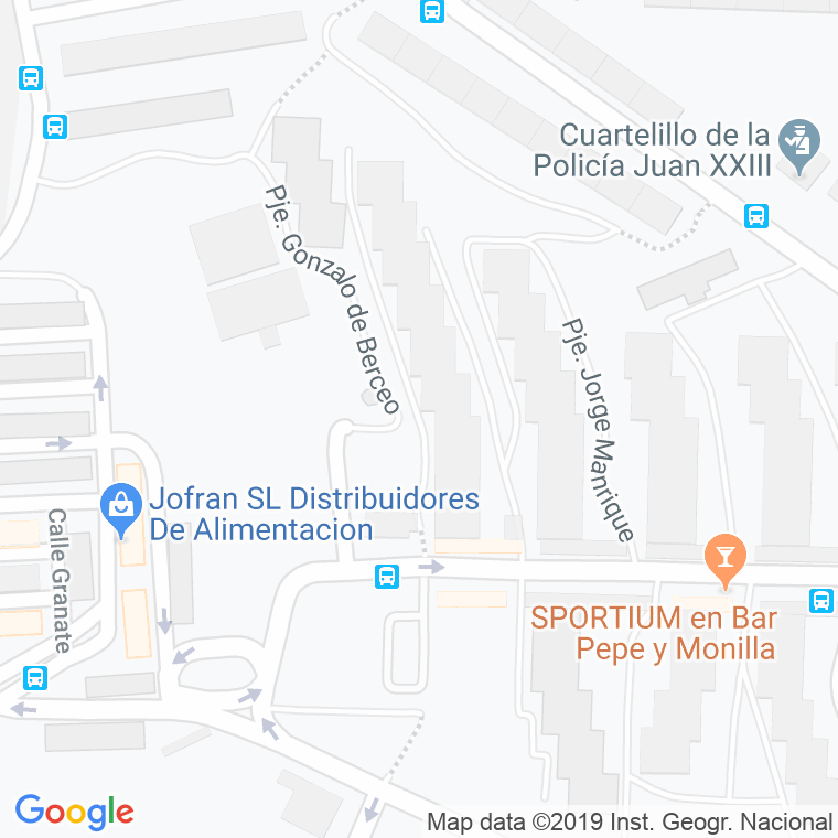Código Postal calle Arcipreste De Hita, pasaje en Alacant/Alicante