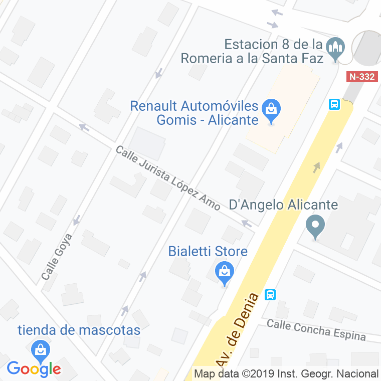 Código Postal calle Hermanos Pinzon en Alacant/Alicante