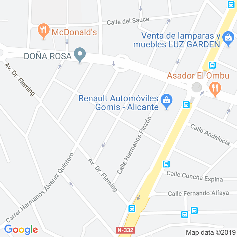 Código Postal calle Jurista Lopez Amo en Alacant/Alicante