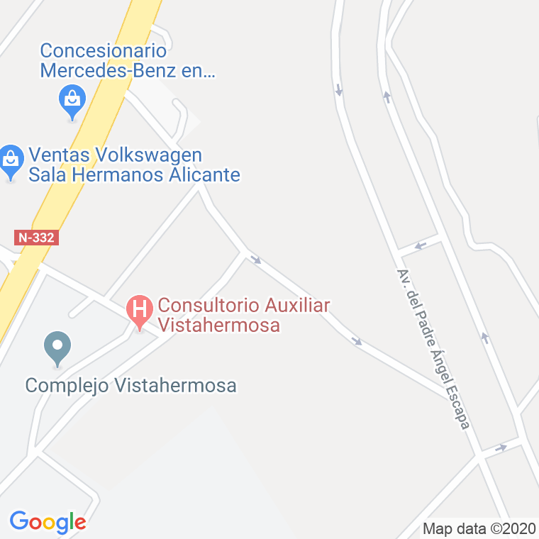 Código Postal calle Costa, camino en Alacant/Alicante