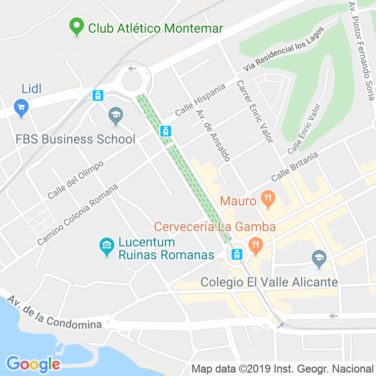 Código Postal calle Deportista Mirian Blasco, avenida en Alacant/Alicante