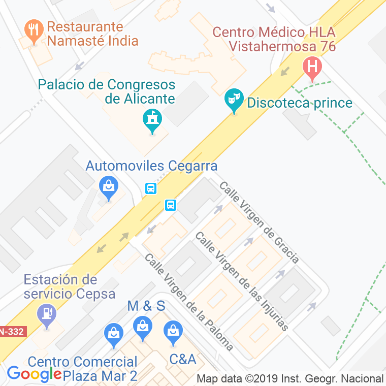 Código Postal calle Escritor Gonzalo Canto en Alacant/Alicante