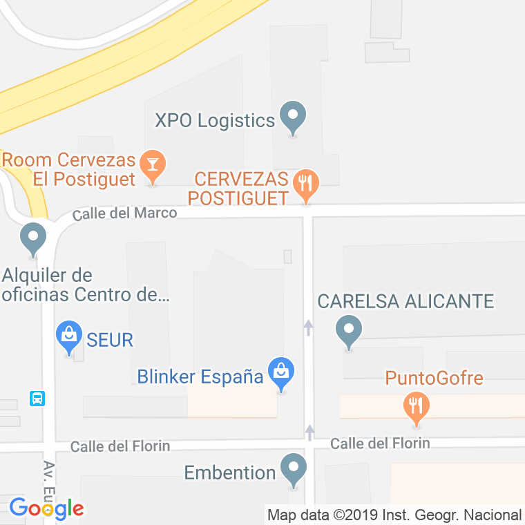Código Postal calle Corona, De La (Pol. De Las Atalayas) en Alacant/Alicante