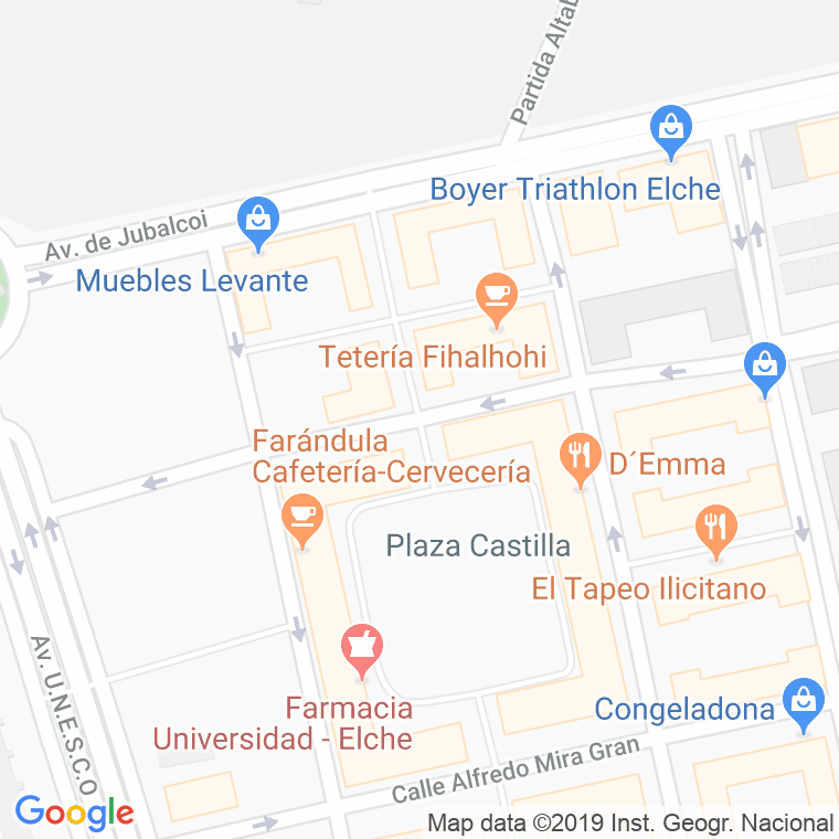 Código Postal calle Jaime Gomez Orts, avenida en Elx/Elche