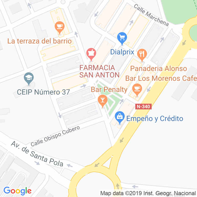 Código Postal calle Alcabo en Elx/Elche