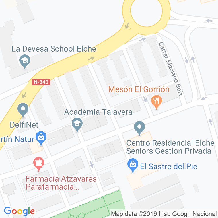Código Postal calle Capella Del Misteri en Elx/Elche
