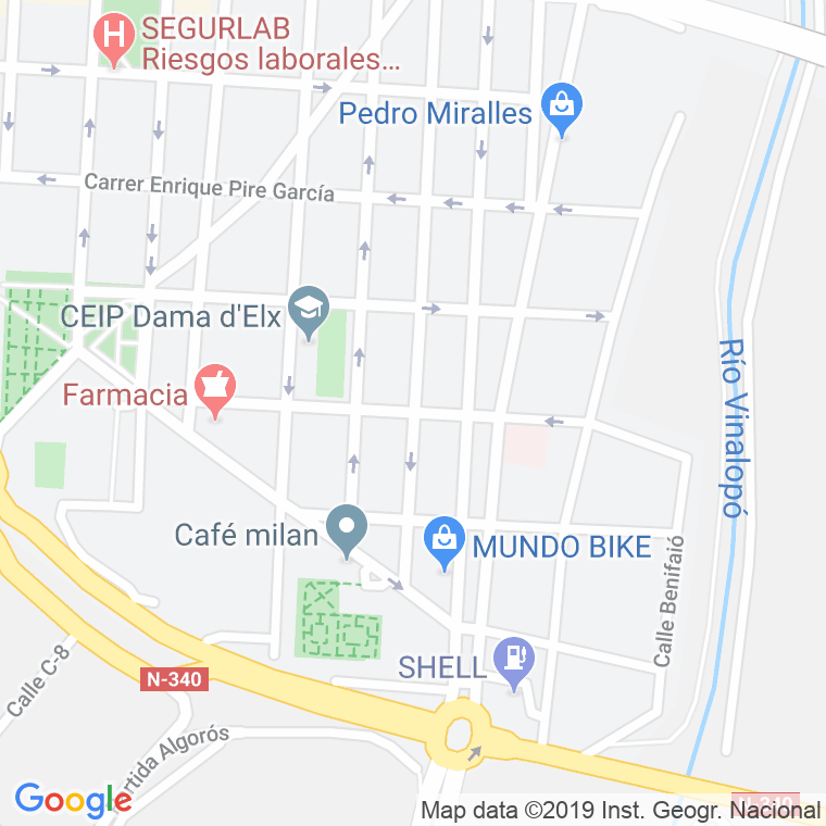 Código Postal calle Manuel Alcaraz Mora en Elx/Elche