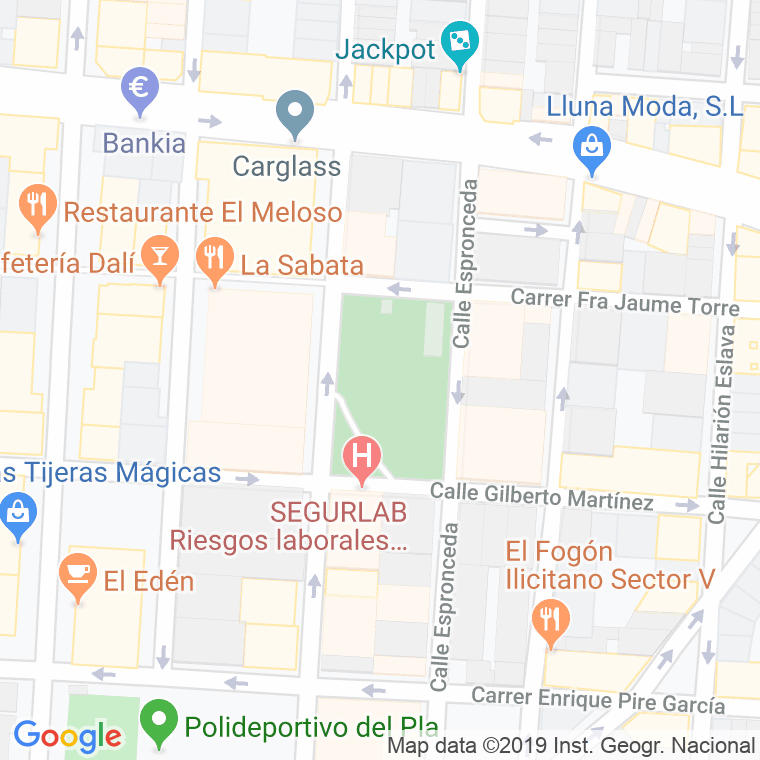 Código Postal calle Salvador Allende, plaza en Elx/Elche
