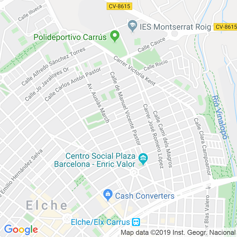 Código Postal calle Gines Garcia Esquitino en Elx/Elche