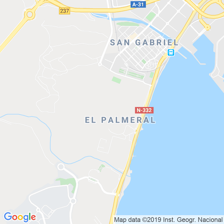 Código Postal de Barrio El Palmeral en Alicante