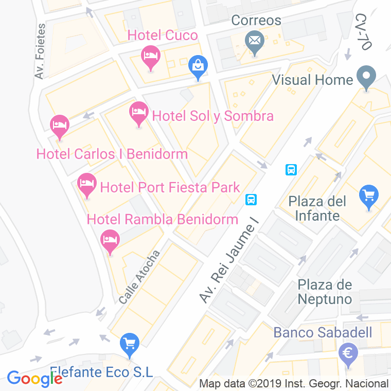 Código Postal calle Atocha en Benidorm