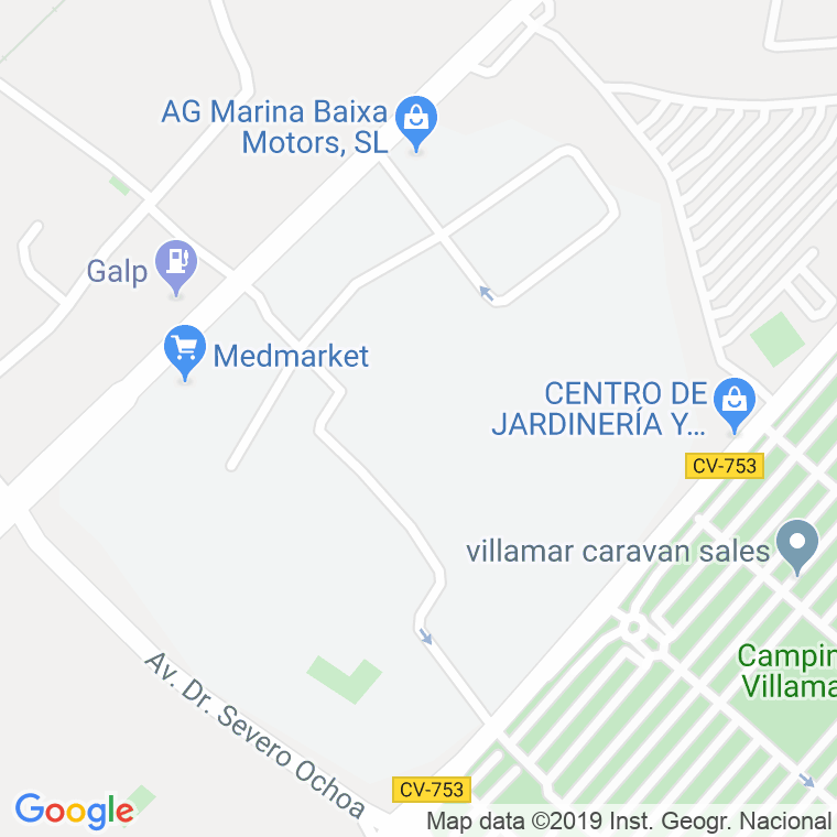 Código Postal calle Almafra, urbanizacion en Benidorm