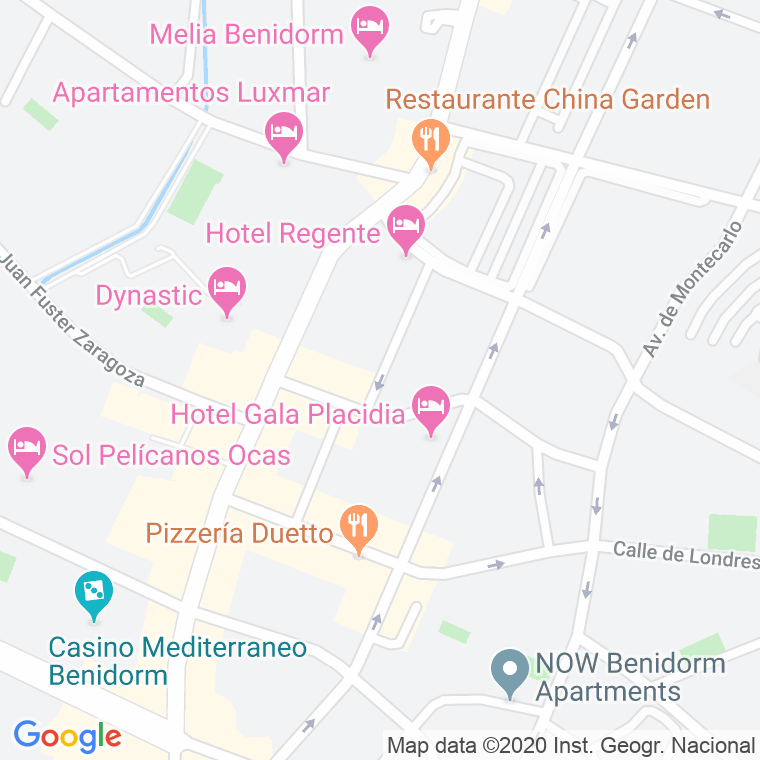 Código Postal calle Monaco en Benidorm
