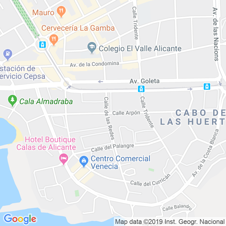 Código Postal calle Arpon en Alacant/Alicante