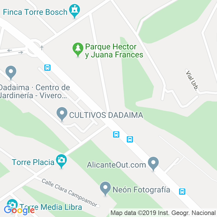 Código Postal calle Juana Frances, De en Alacant/Alicante