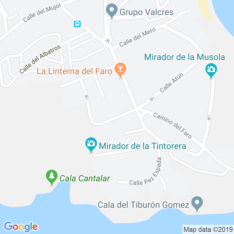 Código Postal calle Marrajo en Alacant/Alicante