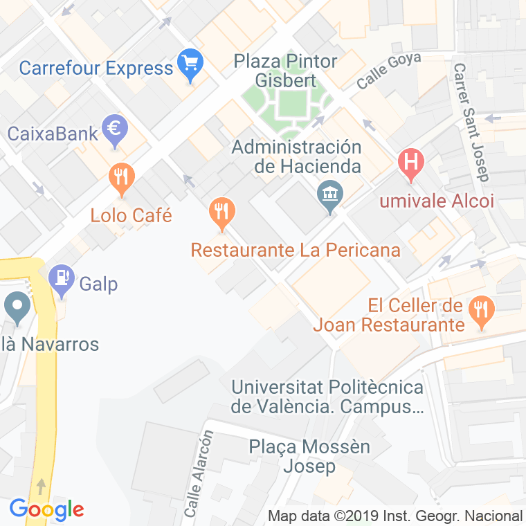 Código Postal calle Joan Canto en Alcoi/Alcoy